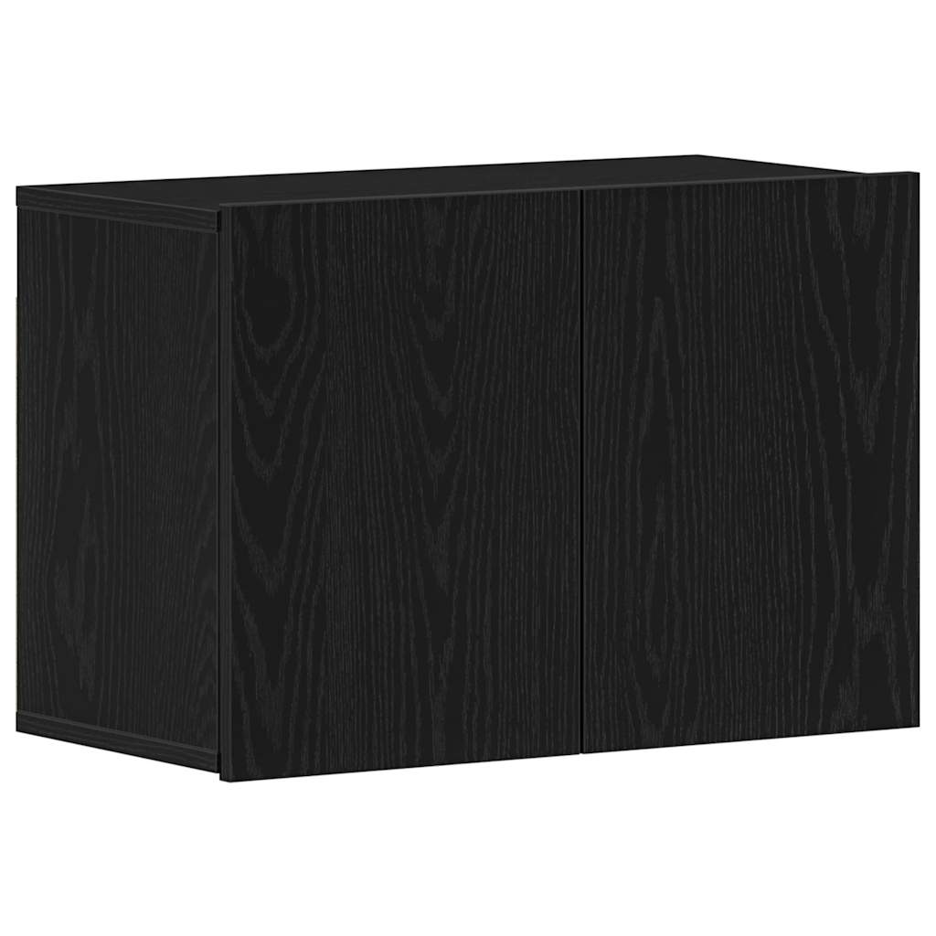TV Stand in Black Oak Finish 60 x 30 x 41 cm Particleboard