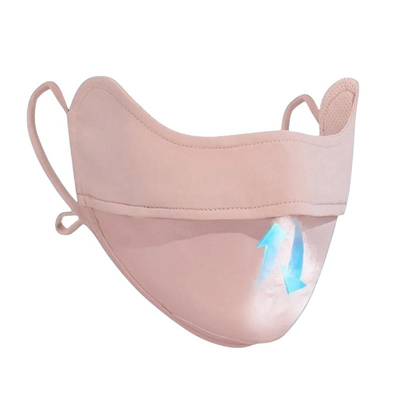 1pc Women Men Ice Silk Sunscreen Mask Summer UV Protection Cycling Face Cover Breathable Washable Outdoor Sport Scarf Bandana