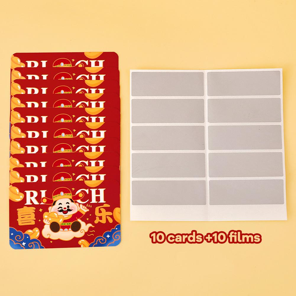 

Скретч-карта с поощрением на Новый год 2025 г., наклейки с пленочным покрытием, стираемые этикетки, детские купоны на выкуп «Сделай сам» к Году Змеи D