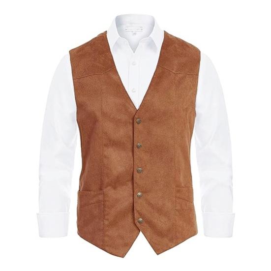 Men Suit Vest V-Neck Sleeveless Single Breasted Slim Fit Waistcoat with Pockets Solid Color Formal Business Vest Coat
