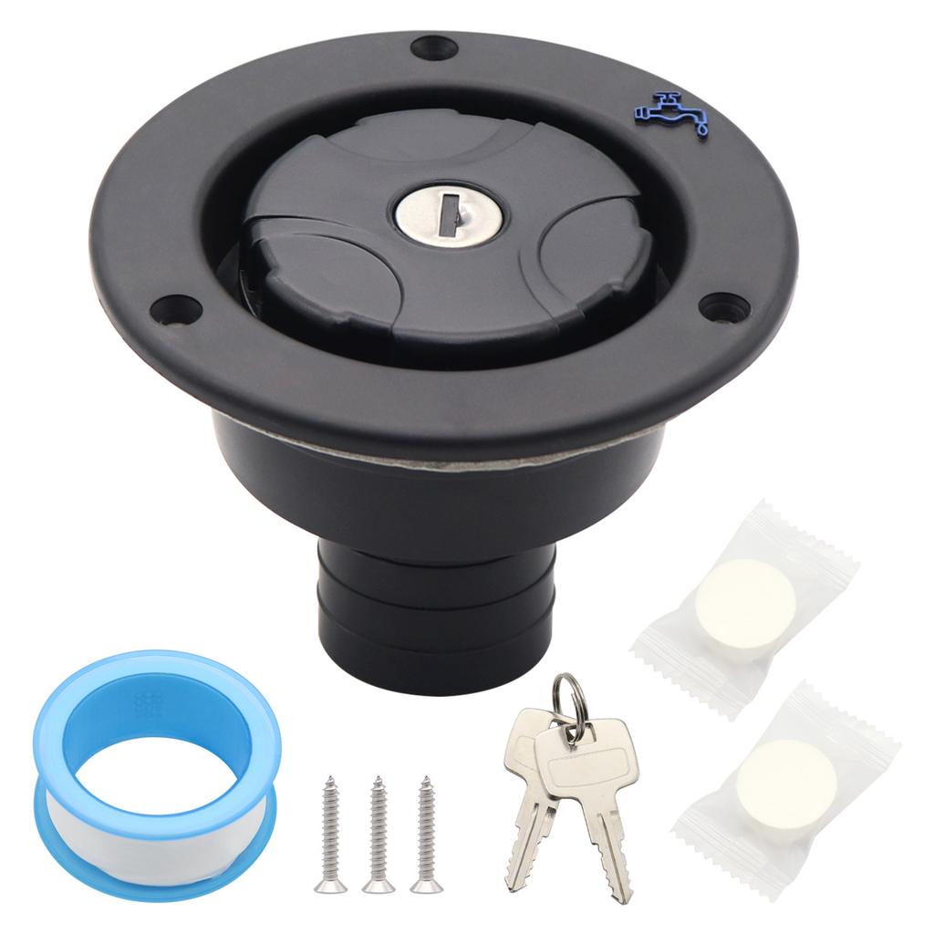 Universal Locking Water Inlet Leak Proof Threaded Connection Includes 2 Security Keys & Maintenance for Boats Trailers