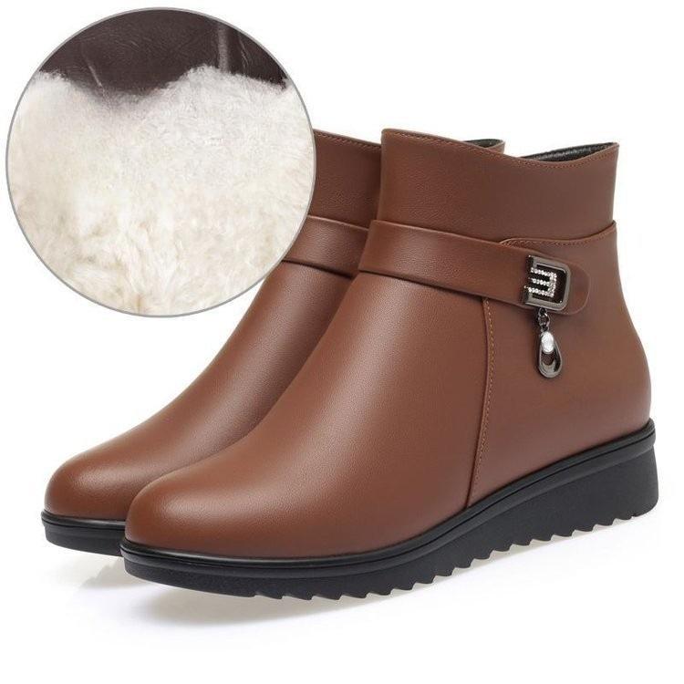 

Універсальне взуття, Взуття на м якій підошві, Жіночі чоботи, Нові модні ботильйони з гострим носком на флісі 40 коричневий