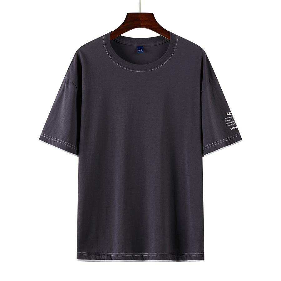 ZIRUNKING 2021 двусторонняя футболка из 100 хлопка однотонная футболка унисекс повседневная футболка с круглым вырезом мужскиеженские классические топы высокого качества ZKSHUANGBIAN L 1187₽