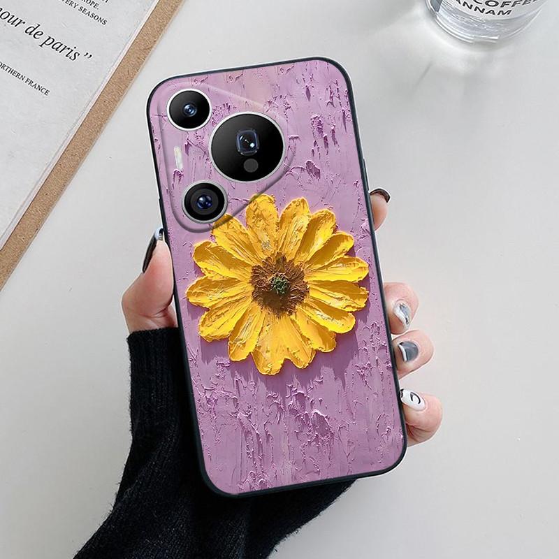 For Huawei Pura 70 Case Lovely Cartoon Flower Soft Silicone Phone Cover For Huawei Pura 70 Pro Plus Pura70 Ultra Funda Coque