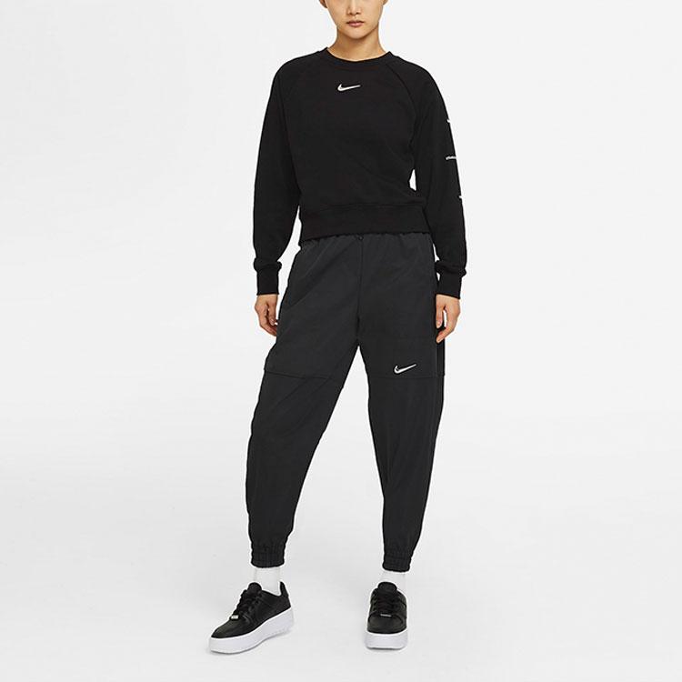 Nike Sportswear Swoosh 3D Logo Tapered Joggers Women Bottoms Black CZ8910-010