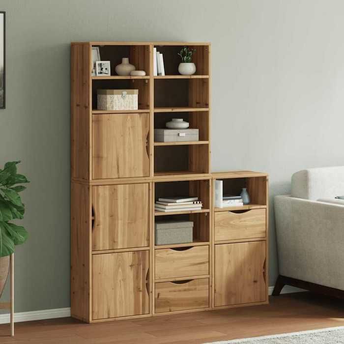 VidaXL Armoires latérales 5 pcs ODDA 40x24x79 cm bois massif pin, armoire, buffet, meuble de rangement de cuisine, meuble de 3365360
