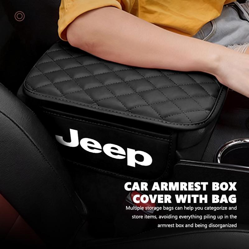 Car Center Console Armrest Pad Leather Handrail Box Protective Cover For Jeep Grand Cherokee Patriot Renegade Compass Wrangler