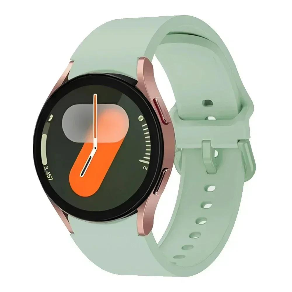 20mm Silicone Strap For Samsung Galaxy Watch 7/6/5/4 44mm 40mm Watchband For Galaxy Watch 6 4 Classic 43mm/47mm 42mm/46mm Band