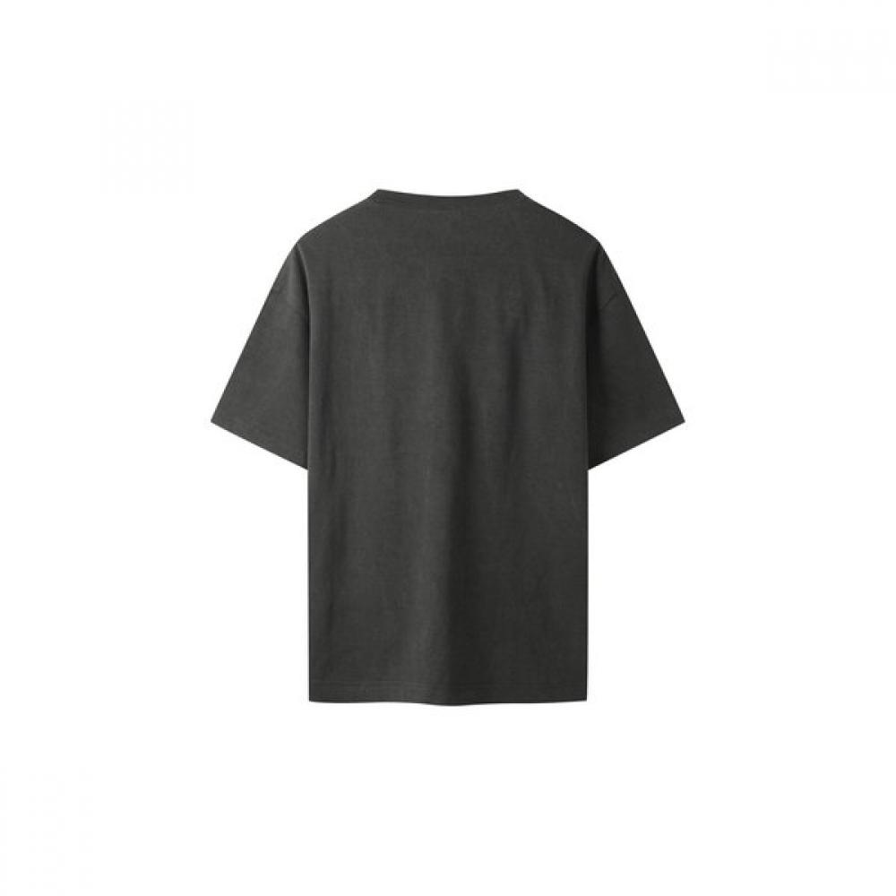 CusTomellow Dark Grey Half Sleeve T shirT cwTam25435gyd