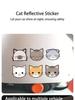 10pcs Cartoon Cat Reflective Stickers Electric Car Decoration Scratch Shielding Decorative Stickers Cute Helmet Stickers
