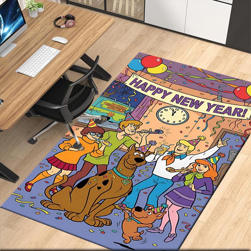 Scooby-Doo Printed Carpetrugfor Office Chair Living Room Bedroom Kitchen Room Decor Gifts