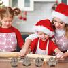 4-Piece Christmas Cookie Baking Mold Set with Snowman, Snowflake, Christmas Tree, and Santa Claus Designs
