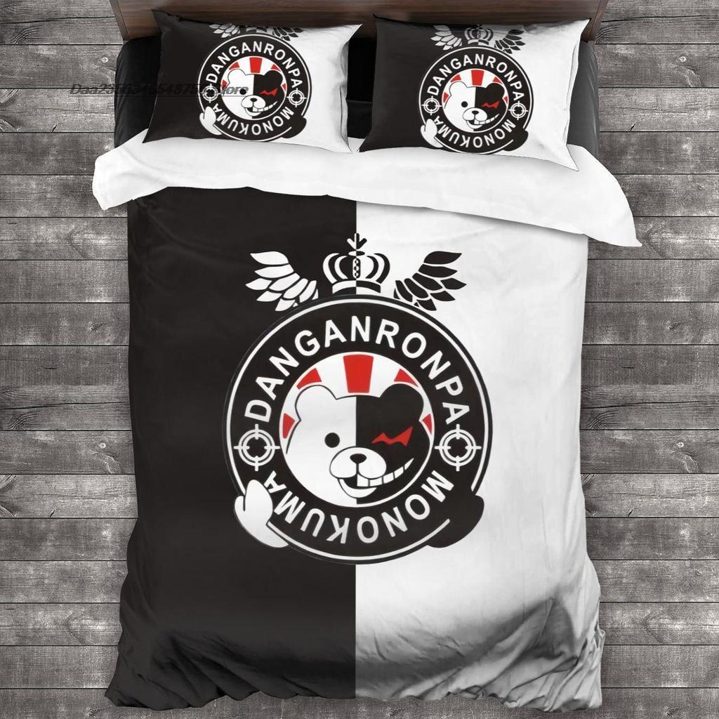 3D tisk Kreslené postavičky Danganronpa Monokuma Povlečení Jednolůžko Twin Plné Královské Velikost Postele Dospělý Dítě Ložnice Povlaky na Peřinu Sady