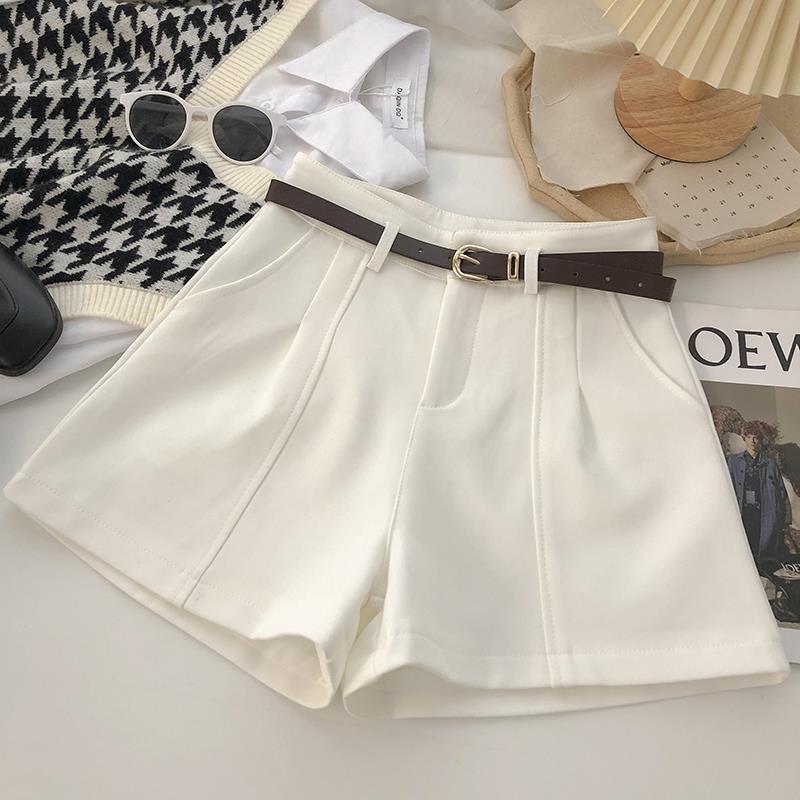 Women's High-Waist A-Line Wide-Leg Retro Shorts - Spring 2025 Korean & Hong Kong Style