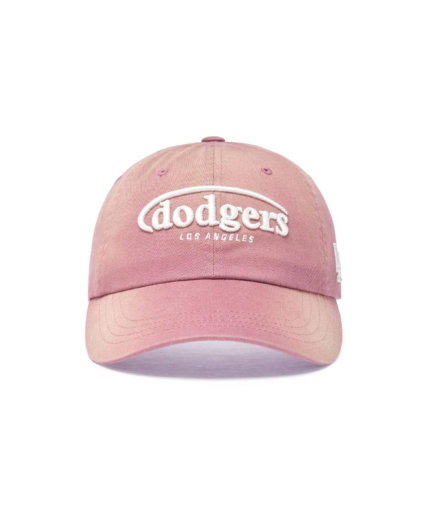 Emelbi Vintage Washed Curve Logo Unstructured Ball Cap La (Pink)