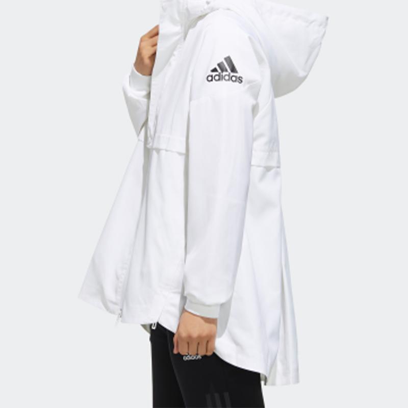 adidas Wb Alphabet Logo Print Hooded Jacket White FM9251