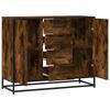 Vidaxl Cabinet, Smoked Oak, 92X35X76 Cm, Wood-Based Material