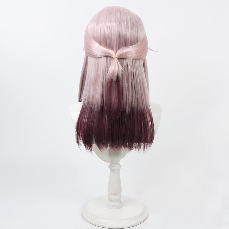 Cosplay Wig, Jatoin Hodoki Wig, Long with Net, Harajuku Style, Pink-Brown Gradient, Heat-Resistant Wig