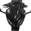 YUANYE Motorcycle Windscreen Windshield with Double Bubble for Ninja 400/250 (2018-2019) (Smoke)