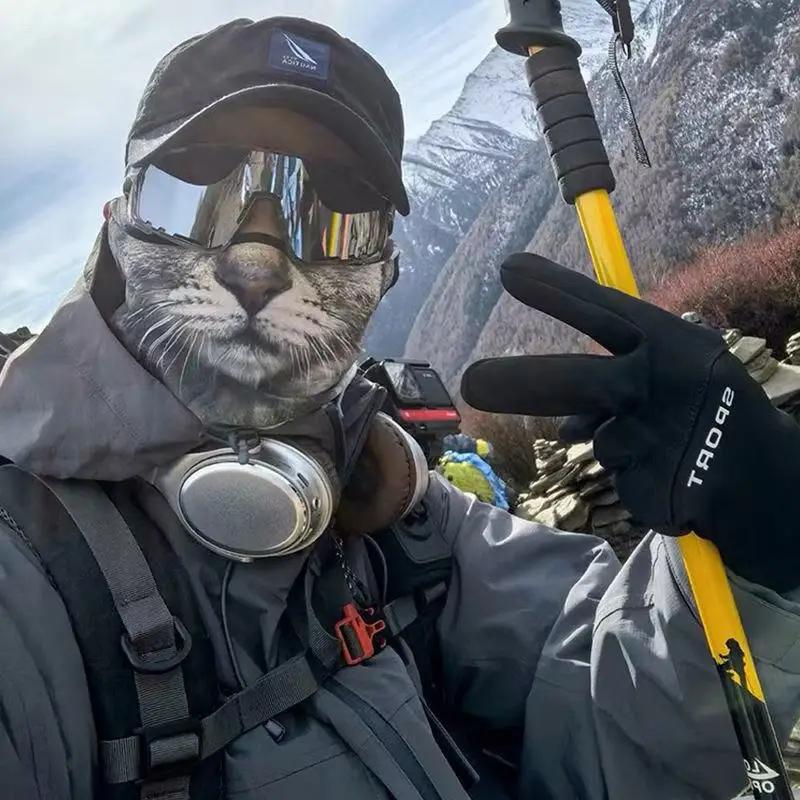3D Animals Magic Scarf Bandana Breathable Neck Warmer Gaiter Hanging Ear Outdoor Sports Triangle Face Mask Neckerchief Summer