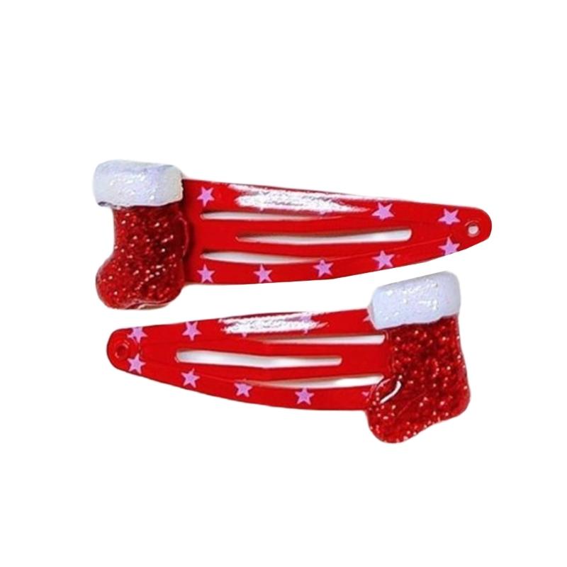 Lovely Christmas Hair Clip Sequined Nonslip Strong Clip Santa/Tree Decors For Christmas Holiday Hair Styling Accessories