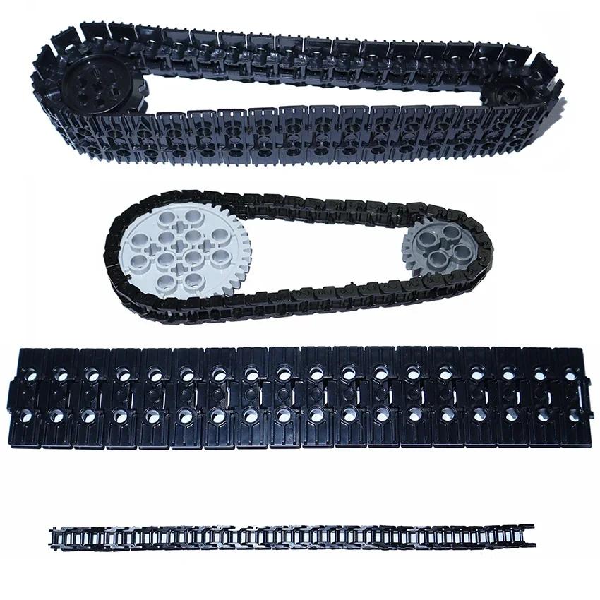 Link Chain Tank Belt Technical Parts Track Wheels Truck Car Gear Set Building Blocks MOC Bulk Brick Toys 3711 88323 57520 24375