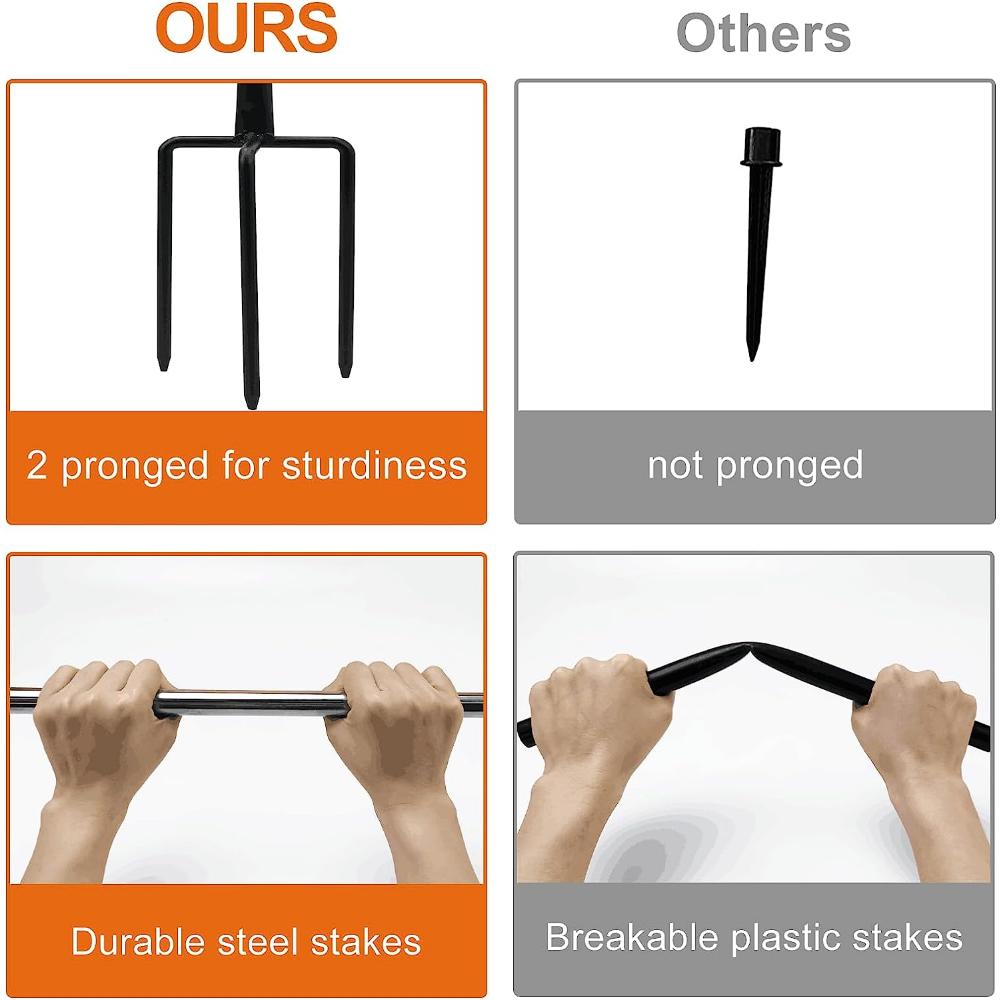 Halloween-dekorasjoner Utendørs - Stort lys opp Holder hender Skrikende hekser Lydaktivert sensor (Sett med 3)- Skremmende dekor i naturlig størrelse