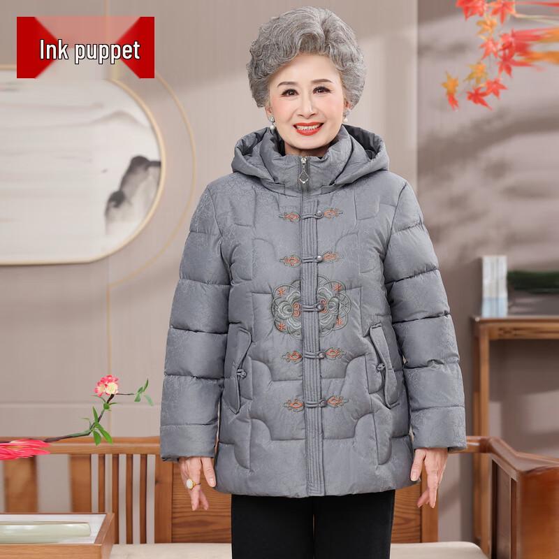 

Винтажная зимняя хлопковая куртка с капюшоном для пожилых женщин 4XL