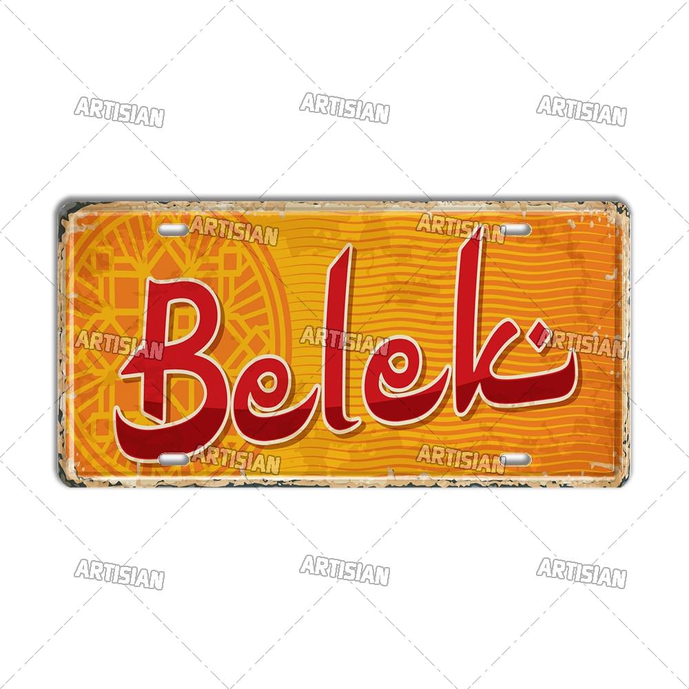 TURKEY Landmark License Plate Turkiye City Decorative Vehicle Plate Metal Tin Plaque Wall Decor Garage Bar Pub Club