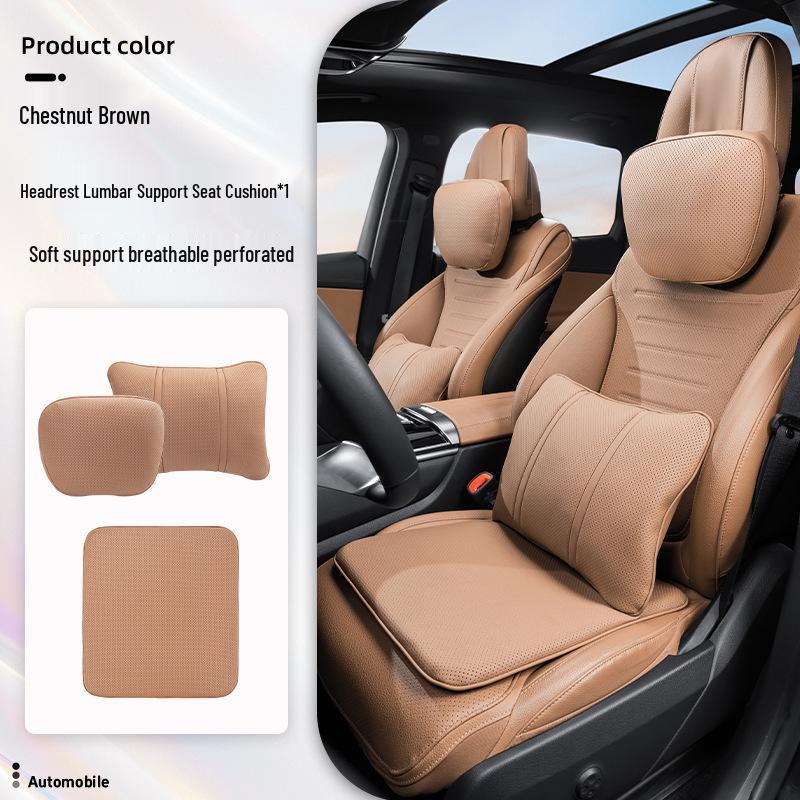 Luxurious Breathable Neck and Lumbar Seat Cushion Set for Maybach