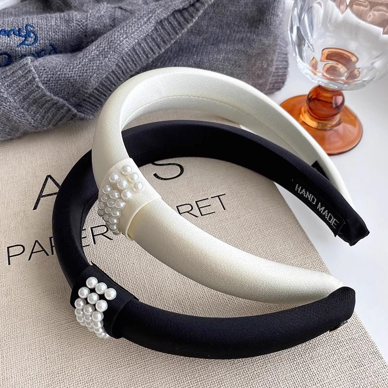 Newcomer Discount: Elegant High Skull Pearl Headband for Women - 2025 Style, Perfect for Face Washing