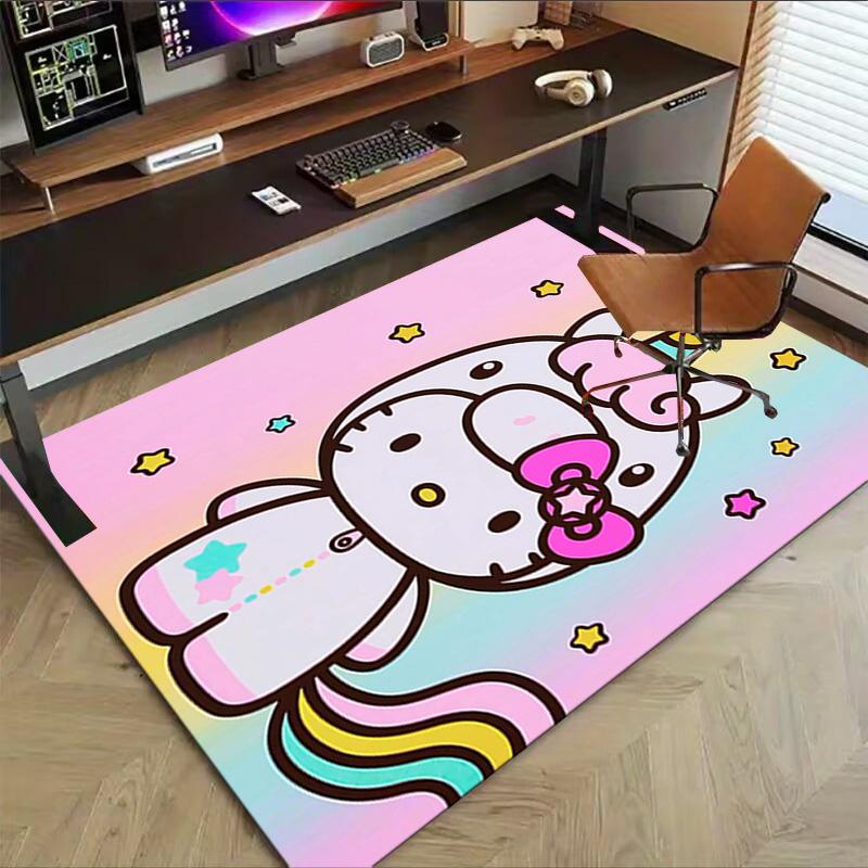 Unicorn Hello Kitty Party Carpet For Playroom Bedroom Living Room Sofa Home Decorkids Game Area Rug Nonslip Floor Mat