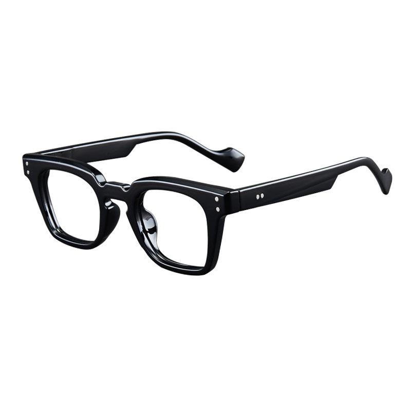 

0~4.0 Retro Rectangular Eyeglass Frame Reading Glasses Hd Anti Blue Light Unisex Reading Glasses +4.0