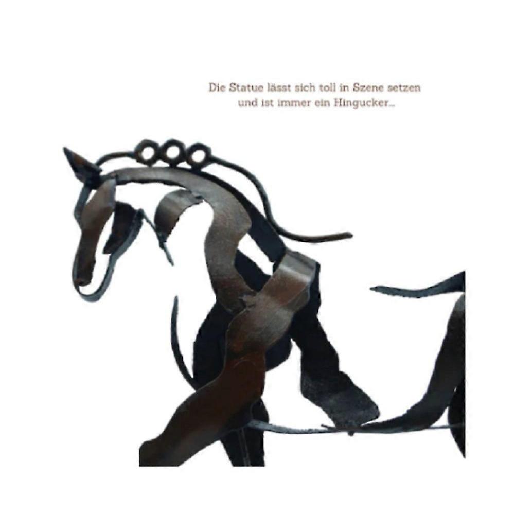 Horse Sculpture Metal LED Three-dimensional Animal Sculpture Home Restaurant Office Decoration Housewarming Gift