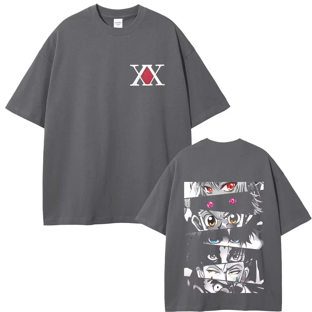 Anime Hunter X Hunter Eyes Graphic Printed Tshirt Mens and Womens Tshirt Mens Top Sports Tshirt 2026 Summer New Tee