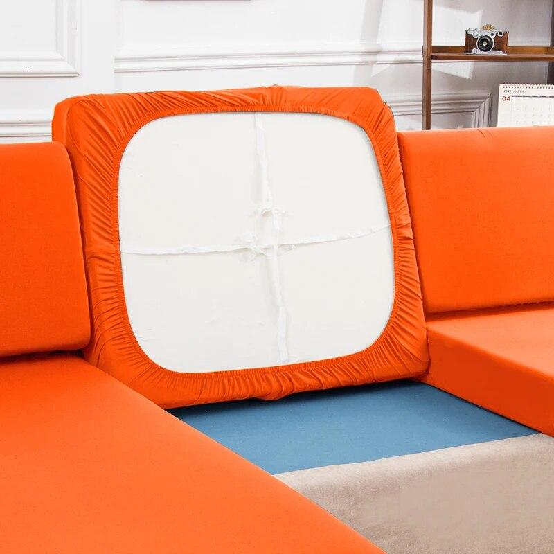 Elastic Solid Corner Sofa Seat Cover Stretch Sofa Cushion Cover Sofa Slipcover for L Shape Chaselong Armchair Plain Dyed