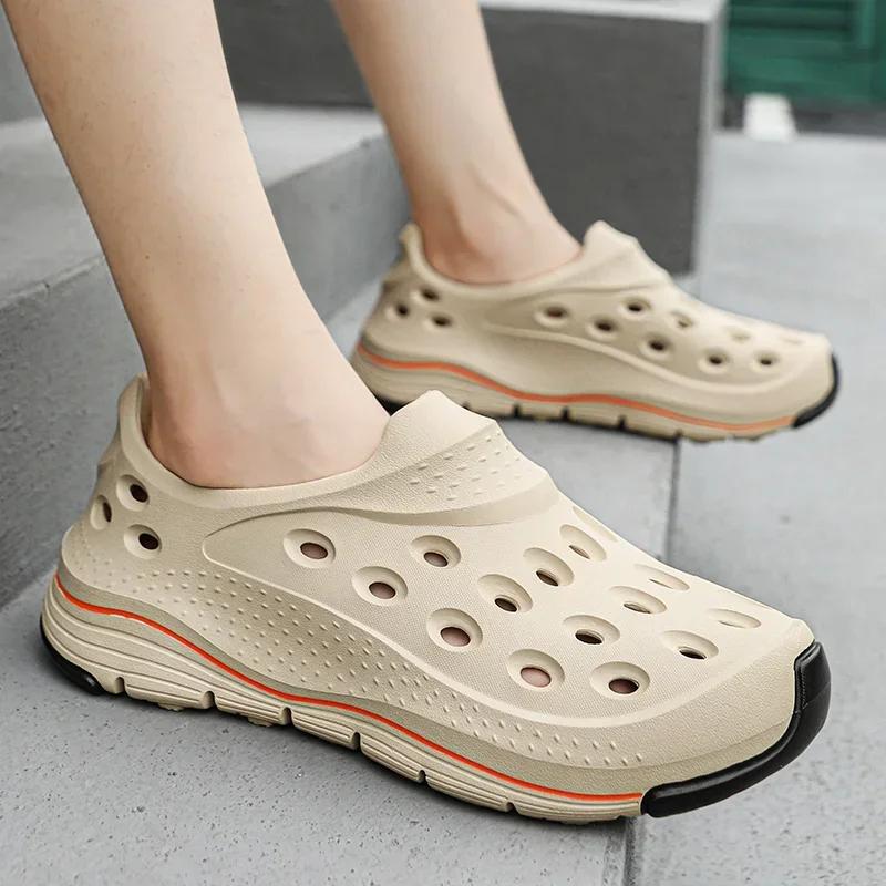Slippers Fashionable Hole Shoes Summer Men's Popular Chameleon EVA Slippers Anti Slip Toe Capped Slippers