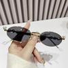Retro Sunglasses Women UV400 Oval Shades Rhinestone Diamonds Protective Eyewear Sunscreen UV Protection Vintage Style