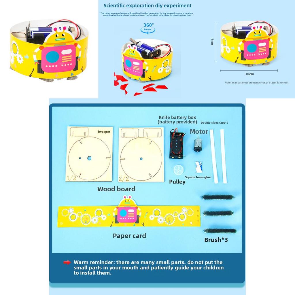 Wooden Sweeping Robot Hand Assembled Children Puzzle Toy Set For Physics Experiments Home Learning