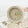 Sandstone Brown Concrete Desk Clock Concrete Silent Movement Clock Nordic Style Clock Bedroom