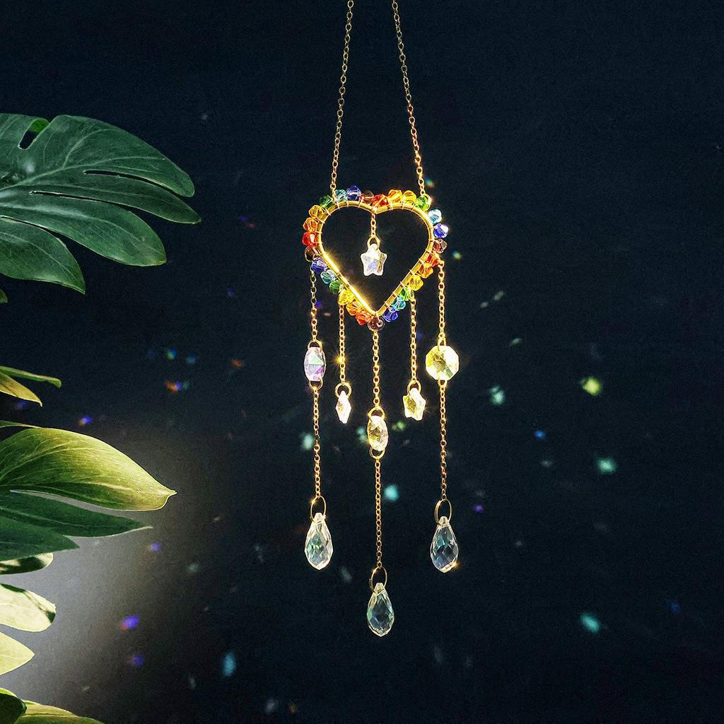 Crystal Rainbow Sun Catcher - Children's Dreamcatcher Pendant for Nursery & Playroom Decor