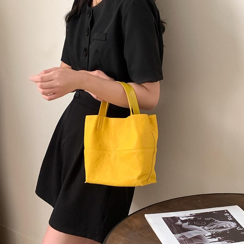 

Soft Cowhide Tote Bag 2025 Minimalist Style Hand-held Wing Bag Genuine Leather Women s Single-shoulder Crossbody Designer Luxury 18x24x10 жёлтый