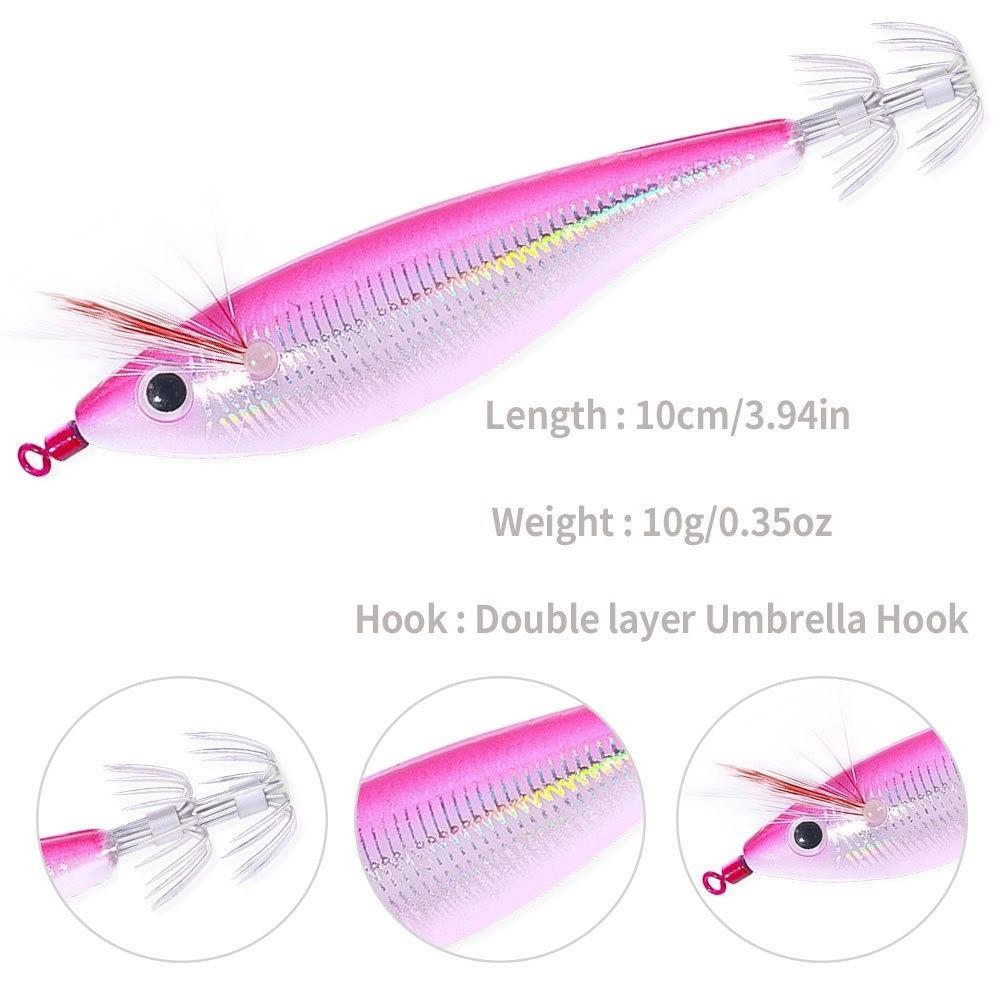 2pcs 10cm Length Eging Squid Bait 2pcs Pack Artificial Shrimp Lure Artificial Bait Fishing