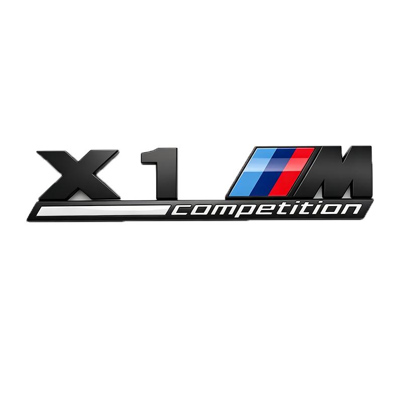 NTSM5 Glossy Black COMPETITION Bar Underlined Emblem For BMW Thunder Edition M1 M2 M3 M4 M5 M6 M7 M8 X3M X4M X5M X6M Car Trunk Sticker