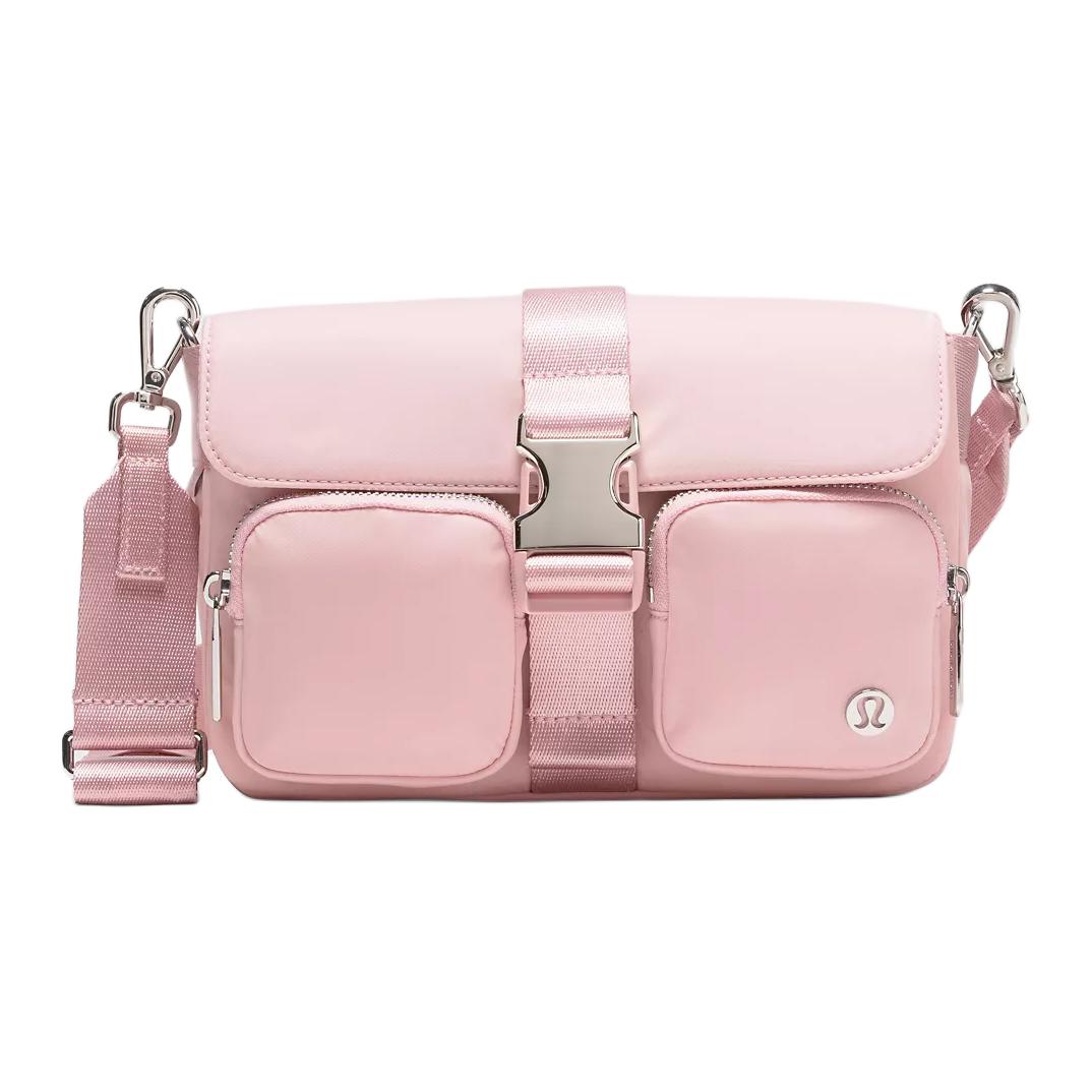 

Lululemon Wunderlust 3L Multi-Pocket Design Detachable Shoulder Strap Nylon Crossbody Bag Women bags Pink-Mist LW9FKSS-069005 Pink Mist