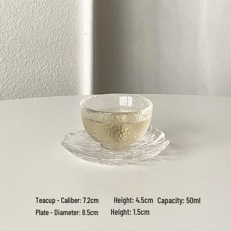 Nordic Irregular Glacier Glass Dessert Plate
