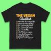The Vegan Checklist Vegan Activism Funny Pro Vegetarian Checklist Mens Tee Top