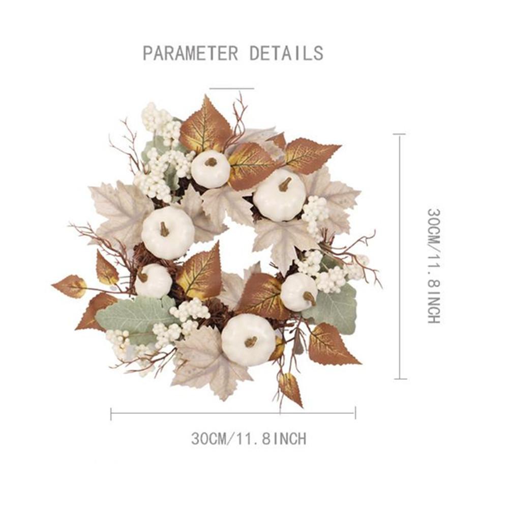 Fall Wreath Front Door Artificial Autumn Wreath Pumpkin Berry Branchesm Leaves Outdoor