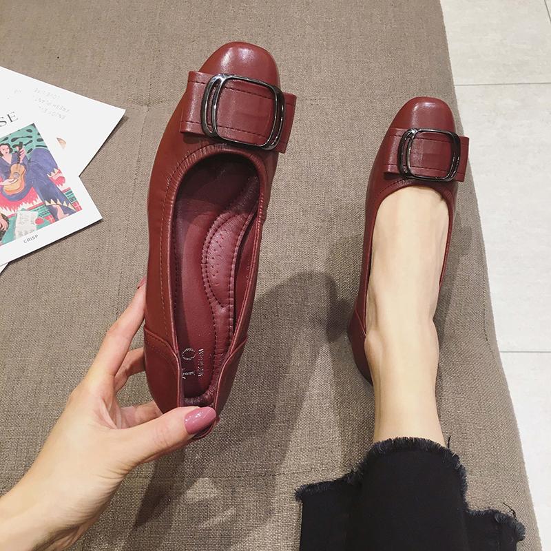 Spring Autumn Women High Heels Single Shoes Elegant Ladies Brand Heeled Shoes Soft Low Heels 3.5cm Plus Size 42