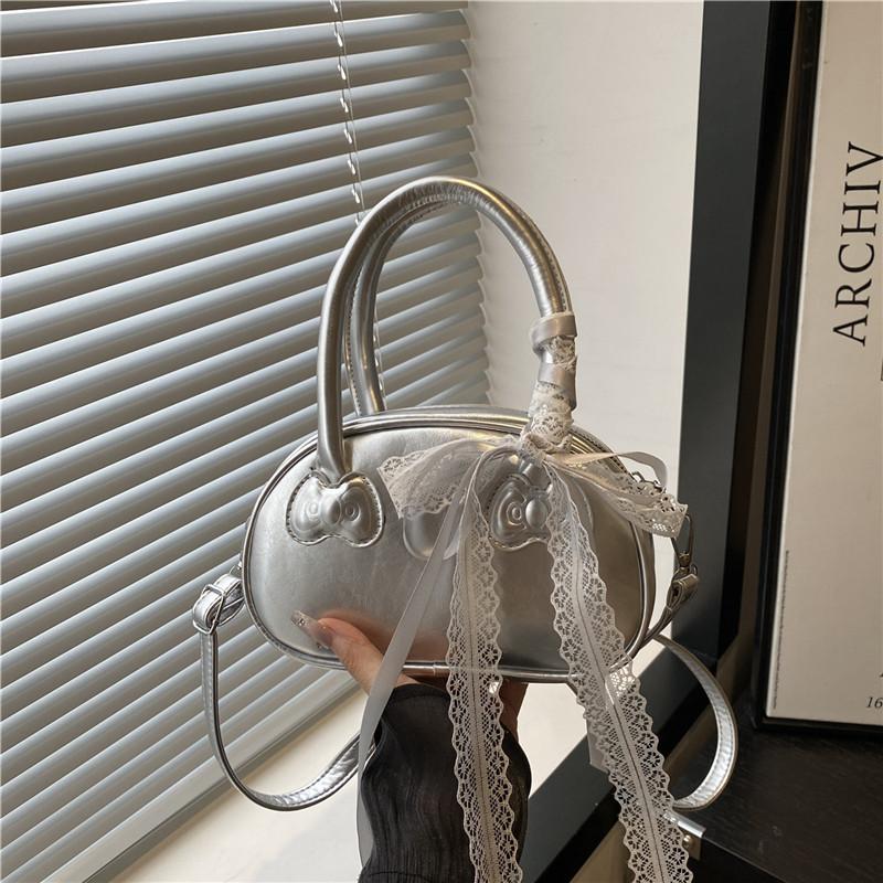 New Trendy Fashion Small Square Bag Versatile Messenger Bowling Bag Portable Red Bag Female